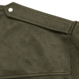 Chaqueta de aviador con cuello con muescas de efecto ante