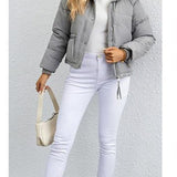 Chaqueta acolchada con cuello alto corto