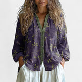 Sofía – Blusa suelta con estampado natural