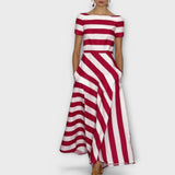 Janell - Vestido Maxi a Rayas