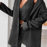 Blazer casual de rayas