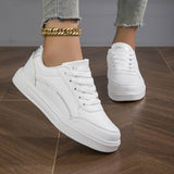 Lianne Sneakers - Zapatillas blancas con detalles dorados y plateados