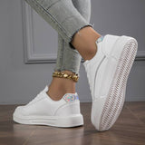 Lianne Sneakers - Zapatillas blancas con detalles dorados y plateados