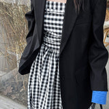 Blazer con bloques de color elegante e informal