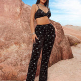 Conjunto de dos piezas Celestial Night: elegante, deslumbrante y cómodo para mujer.