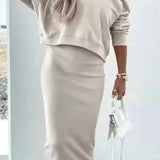 Vestido elegante con suéter - Cómodo y sofisticado