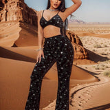 Conjunto de dos piezas Celestial Night: elegante, deslumbrante y cómodo para mujer.