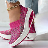 Zapatos de mujer - Slip-On Tejido Elástico - Suela Confortable con Cámara de Aire