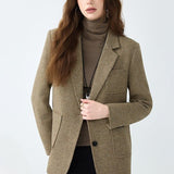 Blazer de lana marrón Maillard