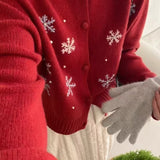 Chaleco de punto con estampado de nieve