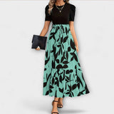 Luna - Vestido de verano con estampado floral y escote redondo