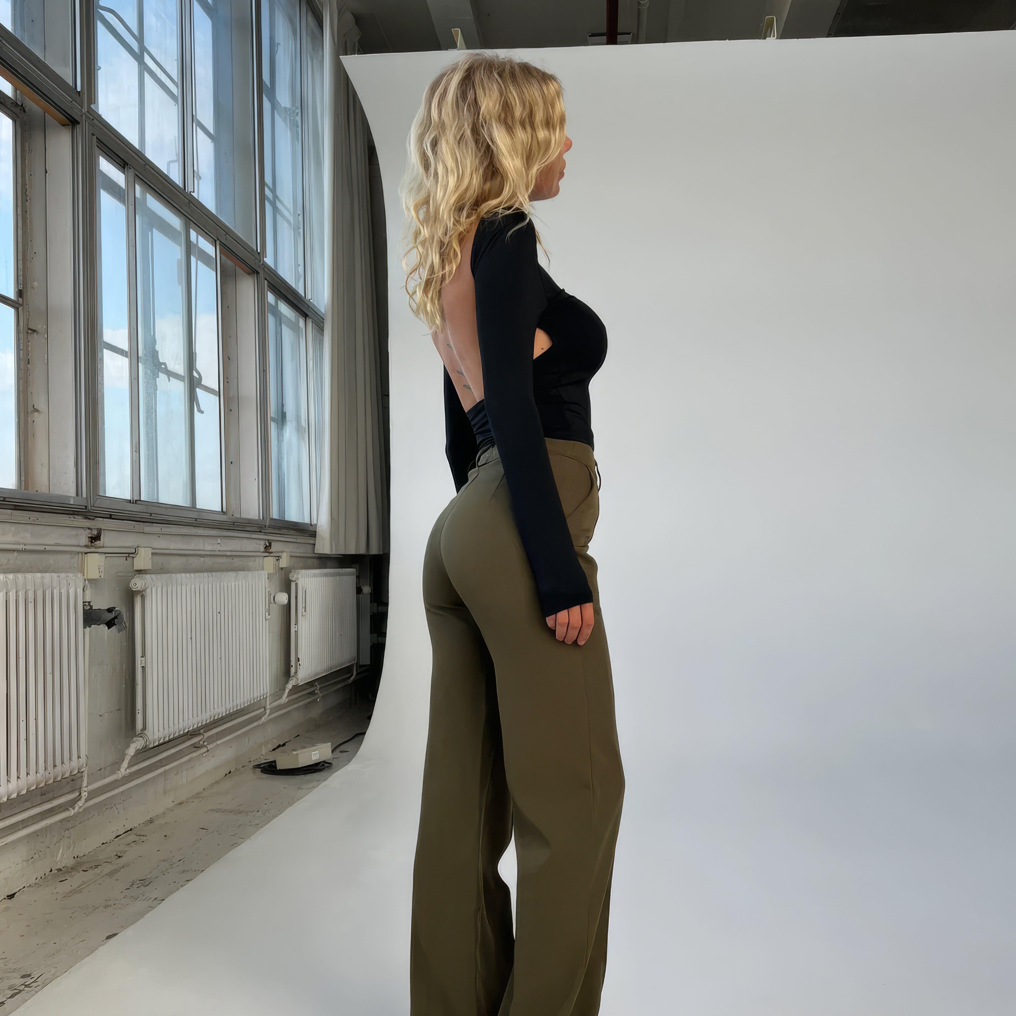 Pantalones de cintura alta para mujer - Cómodos y transpirables