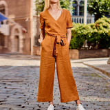 Mono de mujer - 100% algodón hilado - Elegante y cómodo - Mangas cortas