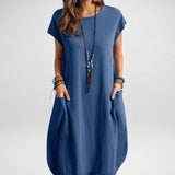 Lou - Vestido largo moderno con bolsillos