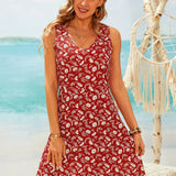 Julia - Elegante vestido de verano estilo ibicenco con estampado floral