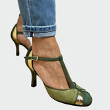 Sára Sandalias Elegantes de Tacón con Correa Estilo Moderno Confort