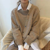 Klara - Cárdigan suave de mujer con botones diagonales