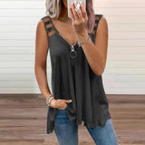 Blusa sin mangas para mujer - Tejido de primera calidad - Corte elegante - Ligera y cómoda
