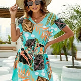 Maike - Vestido de verano con hojas