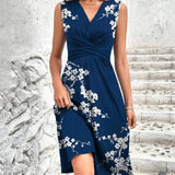 Alina - Elegante vestido sin mangas con estampado floral