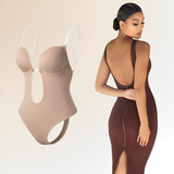 Body de mujer – Corte entallado – Espalda abierta – Tirantes ajustables – Escote recortado