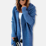 Cárdigan para mujer - Punto suave - Corte holgado - Con capucha - Mangas largas