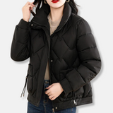 Chaqueta acolchada para mujer - Forro acolchado aislante - Cuello alto - Corte corto