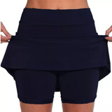 Falda pantalón deportiva para mujer: elástica y transpirable, cintura elástica cómoda.