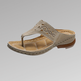 Sandalias para mujer – Diseño tipo chancla con tira para la puntera – Suela cómoda – Detalle de corte