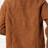 Chaqueta-camisa de pana de botonadura sencilla
