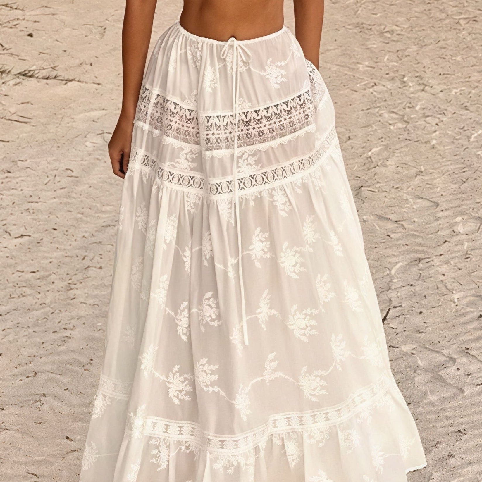 Conjunto de top corto y falda de cintura alta Pure Desire
