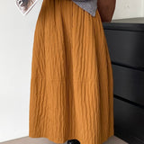 Falda midi vintage de algodón acolchado