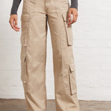 Pantalones cargo vintage americanos de cintura alta y pierna recta