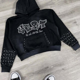 Sudadera con capucha informal con estampado gráfico