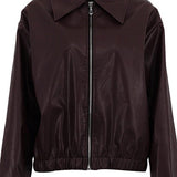 Chaqueta de motociclista de cuero PU de moda