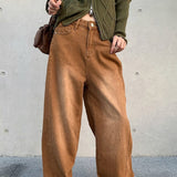 Vaqueros vintage americanos, holgados, de pierna ancha y estilo casual.