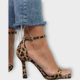 Adéla Elegantes Tacones Altos con Diseño Animal para la Noche