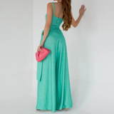 Mono de mujer – Sin mangas – Tirantes finos – Pierna ancha elegante