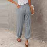 Pantalones casuales para mujer – Cintura elástica – Corte holgado – Tejido ligero y cómodo