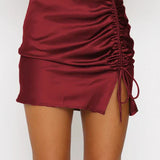 Minifalda de mujer - Fruncido ajustable - Corte ajustado - Estilo elegante