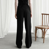 Pantalones anchos de mujer - Cintura alta - Elegantes y cómodos - Estilo casual chic
