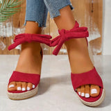 Espa Sandals - Sandalias de cuña con cordones y alpargatas