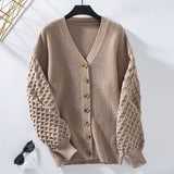 Cárdigan de manga ancha para mujer cómodo, informal y elegante.