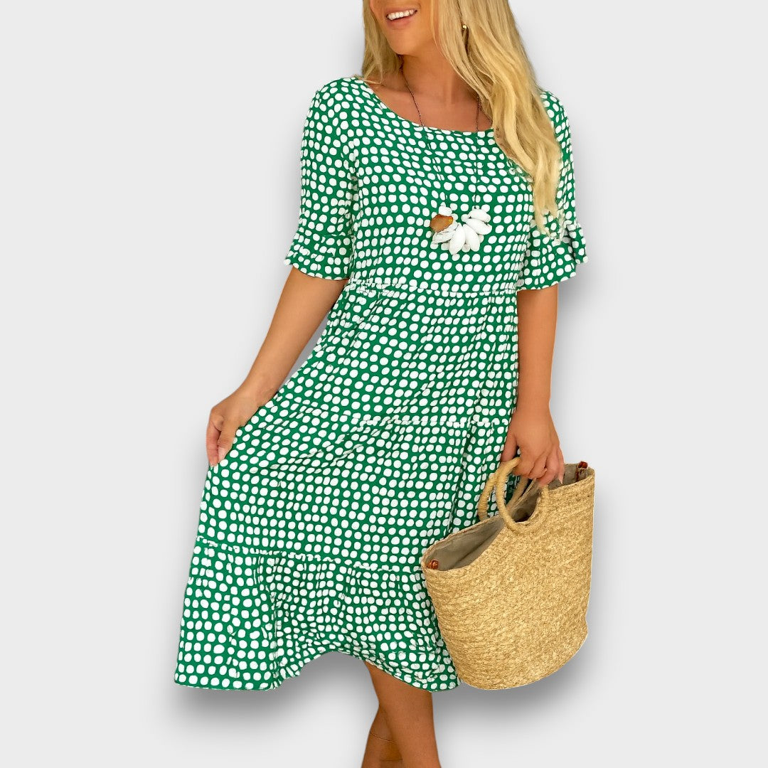IRIS - VESTIDO MIDI DE MANGA CORTA