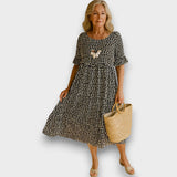 IRIS - VESTIDO MIDI DE MANGA CORTA