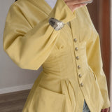 Blazer plisado de estilo vintage con cintura ceñida, inspirado en Chanel