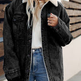 Chaqueta bomber vaquera con forro polar