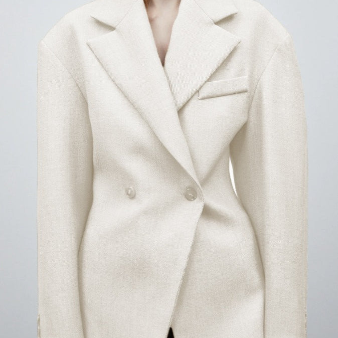 Blazer vintage con solapas dobles y corte holgado