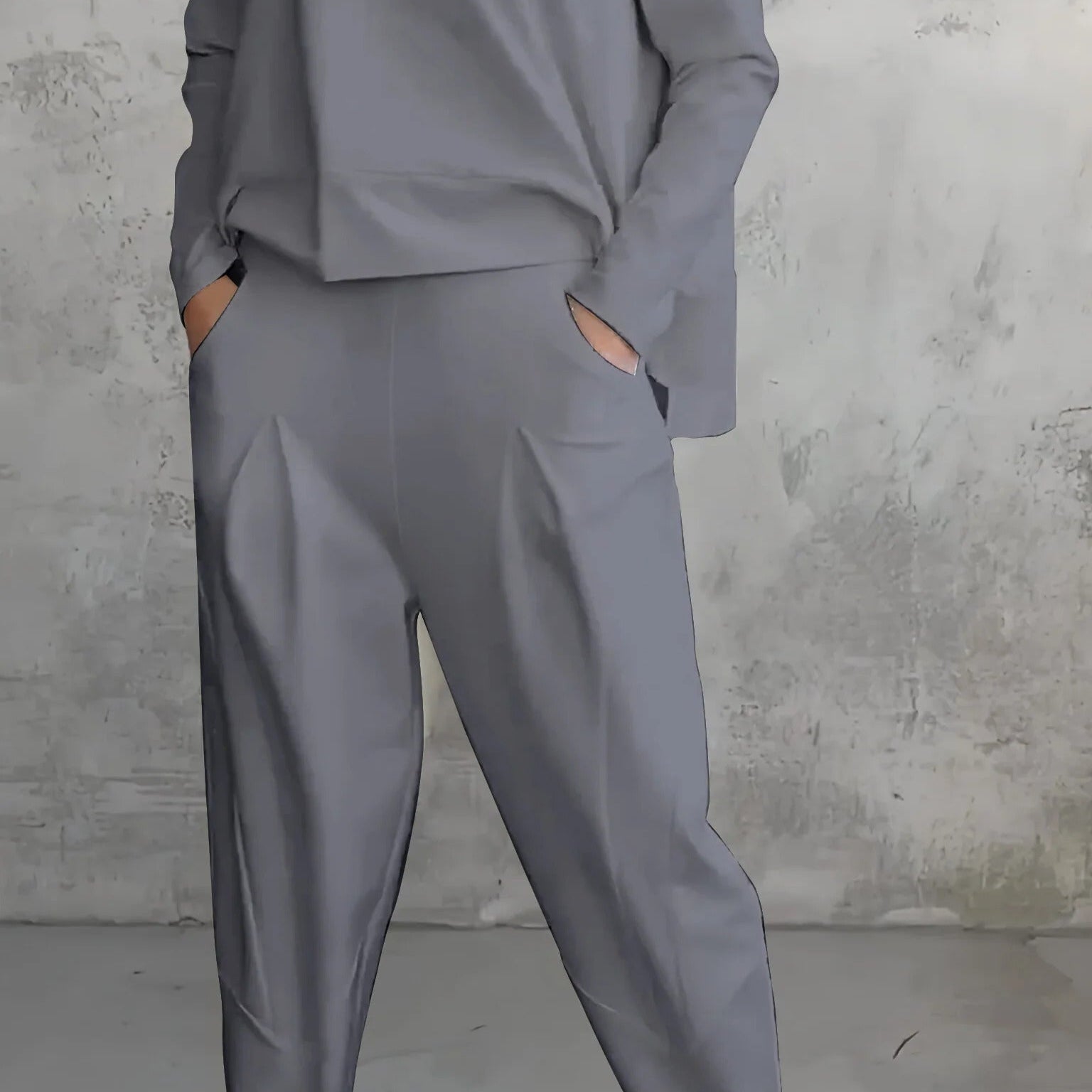 Conjunto de estar por casa para mujer – Corte relajado – Punto suave – Pantalón recto