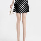 Falda trapecio de lunares